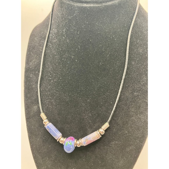 Lavender Bead Cord 17.75 Inch Necklace! - Picture 11 of 12